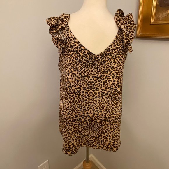 Women's Sleeveless Leopard Print Top - Picture 1 of 4